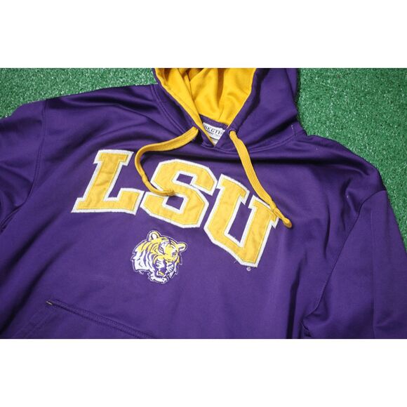 LSU Tigers Purple Hoodie by Section 101 Majestic – Size Large - Picture 2 of 7